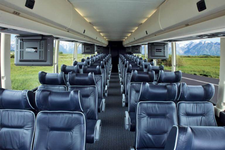 Corporate Event Charter Bus Interior